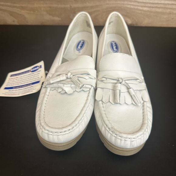Dr. Scholl's Gel Pac Loafers White Leather Women's Slip On Tassels 8.5W READ - Picture 5 of 10